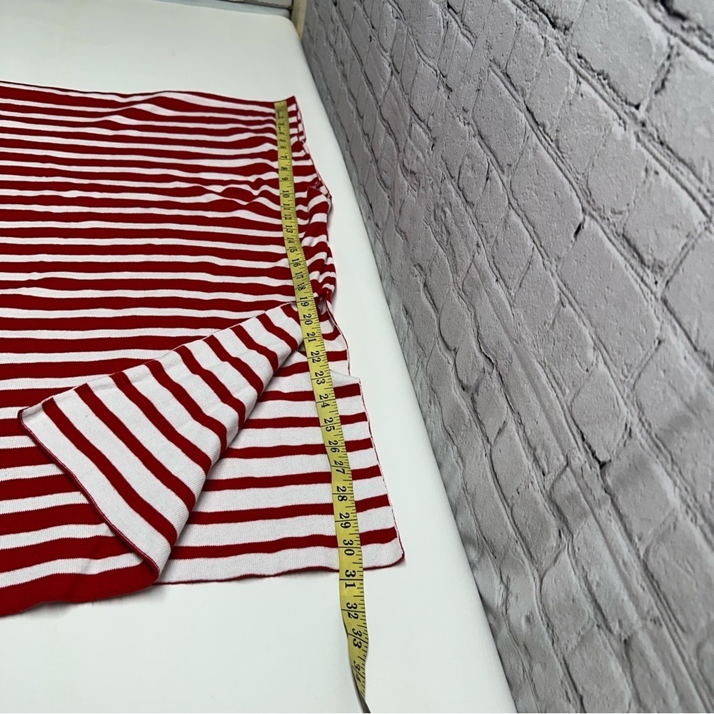 Dragonfly Red And White Striped Poncho Top Nwt — image 3 of 8